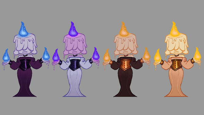 candle girl_color studies
