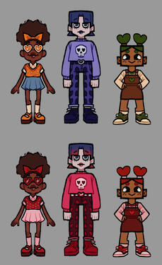 the trio_valentine outfits